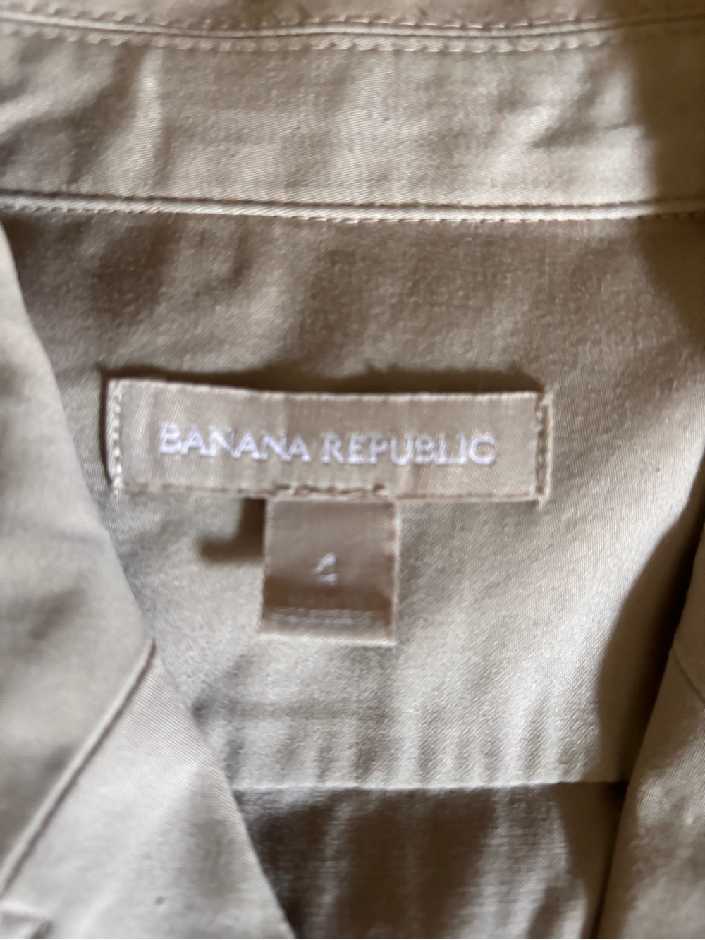 EUC Banana Republic Sleeveless Trench Dress in Beige - Size 4 - Picture 3 of 7